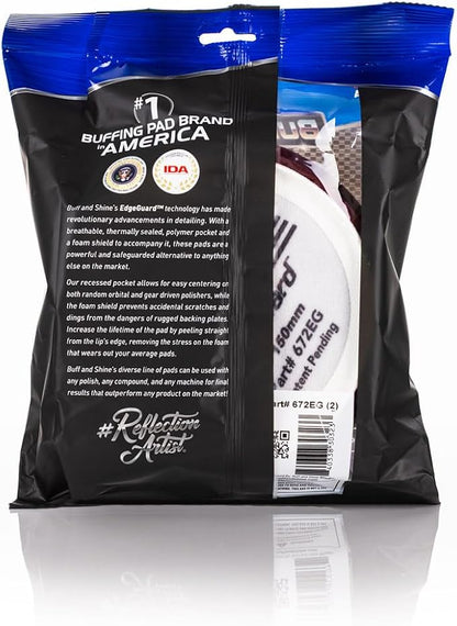 Buff and Shine - EdgeGuard Foam Buffing Pads - Maroon - 6" Medium Cut Pad - Pack of 2