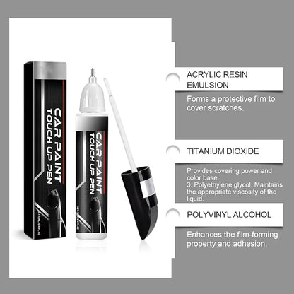 White Car Touch Up Paint Pen, Color Accurate Car Scratch Repair for Cars, 2-in-1 Auto Paint Scratch Remover, Fast Dry, Easy to Use, Long Lasting, Universal for Most Vehicles