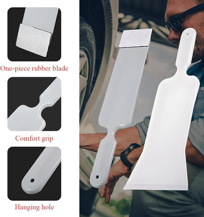 Yourkar 2 PCS Car Paddle Bulldozer Squeegee, Long Handle Window Tint Film Installation Tools, Paddle Bulldozer Scraper for Car Front Rear Windows Glass Cleaning, Car Accessories