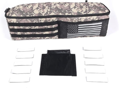 Aunginsy 1PCS Trunk Organizer Compatible with Toyota FJ Cruiser 2007-2021+, Car Right Side Trunk Storage Bag Backseat Hanging Storage Multi-Compartment Space Saving Accessories, Camouflage Pattern