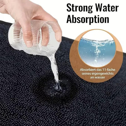 DIAOJIA 3 Pack Microfiber Car Towels (16" x 24"), 500 GSM Double-Sided Absorbent Coral Fleece Cloths for Washing, Drying & Cleaning, Streak-Free & Lint-Free(Dark Grey)