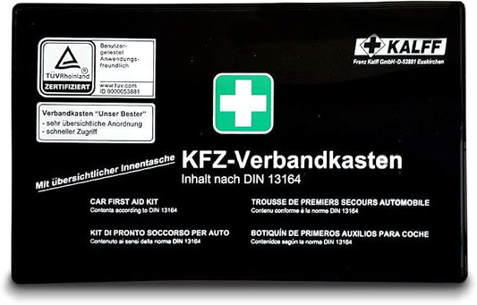 Quattroerre 16057 Hard First Aid Kit for Car Approved DIN 13164