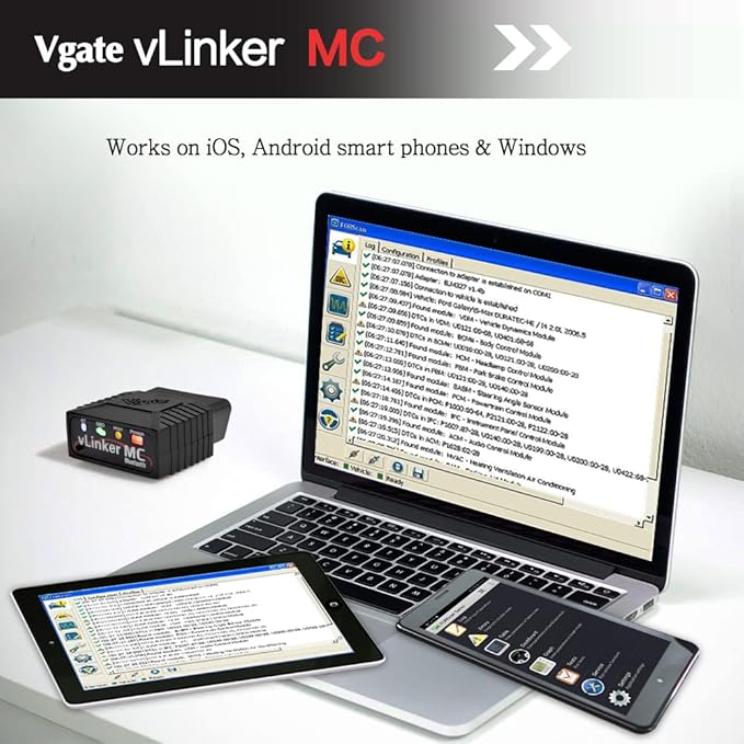 Vgate vLinker MC Bluetooth OBD2 Diagnostic Scanner for Android & Windows