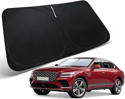 Windshield Sun Shade for 2021-2026 Genesis GV80 Accessories | Front Window Sun Visor Protector & Heat Shield, 240T Sunshade Protection Blocks UV Rays Keep Your Car Cooler