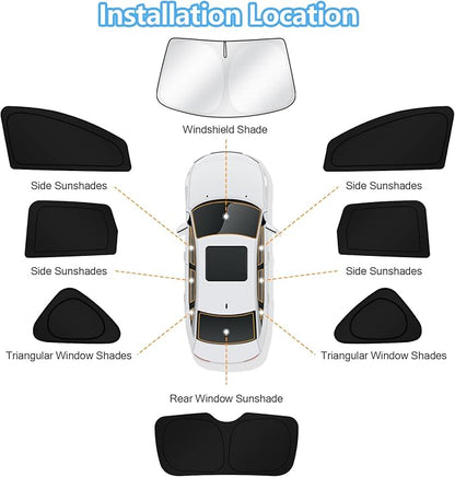KUST Car Window Shades for Honda CR-V 2012 2013 2014 2015 2016 Windshield Sun Shade Side Window Cover UV Block Privacy Protection Accessories for Camping Blackout Rear Back Full Set 8PCS