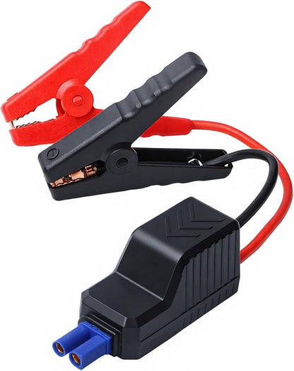 Mayspare 10AWG EC5 Smart Jump Starter Clamps, Heavy Duty Replacement Alligator Clips for 12V Portable Car Battery Booster, Universal for SUV/Truck/RV (LED + Beep Alert)