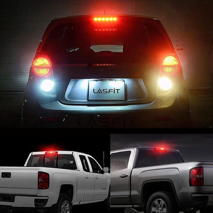 LASFIT 921 LED Bulb Red Third Brake Light Fit for 2019-2026 Ram 1500, Canbus Ready 912 T15 Center High Mount Stop Light 3rd Brake Replacement Anti Hyper Flash, 2pcs