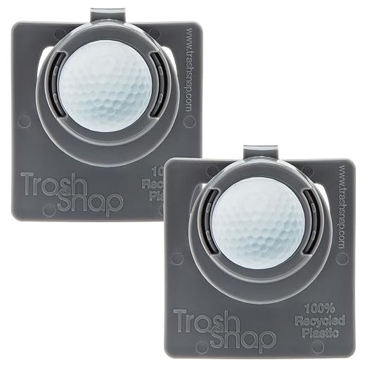 Reusable Bag Holders for Trash & Recycling | Eco-Friendly, Adhesive Clip System for Car, RV, Home, Travel, Boat | Recycled Plastic Golf - 2 Pack