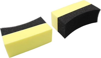 Jiozermi 12Pcs Tire Applicator Dressing Shine Sponge Tire Dressing Applicator Pads Tire Contour Dressing Applicator Pads Color Polishing Sponge Wax Buffing Pads Cleaning Sponges for Car Glass