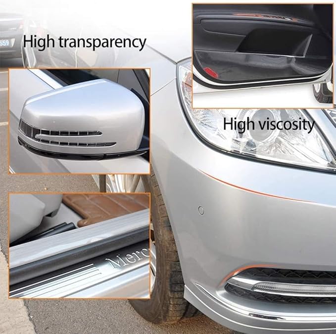 Arespark Clear Vinyl Wrap, Transparent Vinyl Roll Car Paint Protective Film, Self Adhesive Film for Car Motorcycle Interior Exterior, Protect from Pets Scratches 1x10ft
