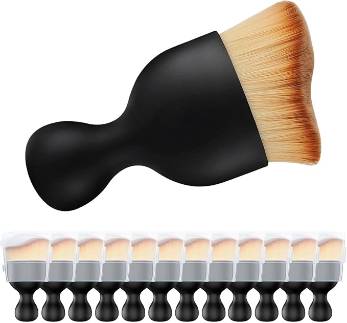 Car Brush, Car Interior Detailing Cleaning Soft Brush for Dashboard, AC Vents, Leather, Scratch-Free (Black,12)