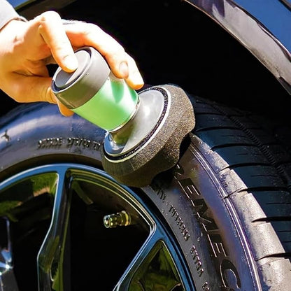 For Car And Truck Tire Shine Applicator With Integrated Pump Reservoir, Foam Brush For Smooth Tire Dressing Application And Reusable Pads