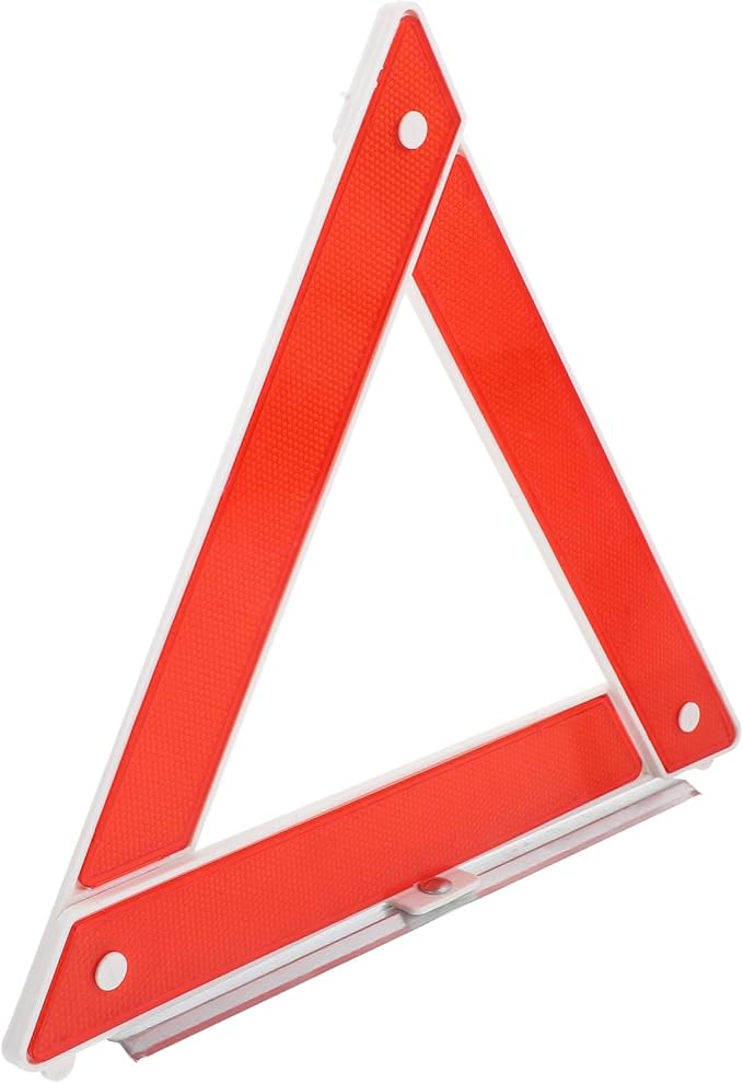 GARVALON 2pcs Emergency Warning Triangle for Vehicles Reflective Safety Sign Design Durable and Construction Essential Roadside Safety Tool for Traffic Situations