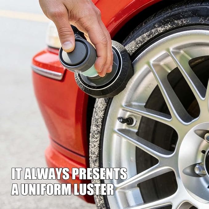 Tire Shine Applicator Pad, Reusable Tire Foam Sponge, No-Drip Streak-Free Tire Shine Applicator Pad, Durable and Reusable Hex-Grip Tires Dressing Applicators Pad for Most Vehicles