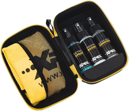 XPEL 3-Pack Ceramic Coating Maintenance Kit – for Paint, PPF & Glass | Ceramic Boost, Waterless Detail Spray, Water Spot Remover & Premium Microfiber Towel in Branded Case