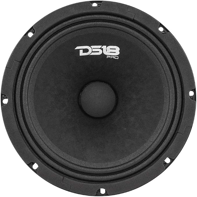 DS18 PRO-GM8.4 Loudspeaker - 8", Midrange, Black Steel Basket, 580W Max, 190W RMS, 4 Ohms - Premium Quality Audio Door Speakers for Car or Truck Stereo Sound System (1 Speaker)