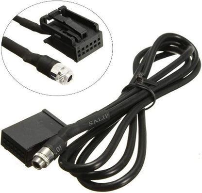 3.5mm AUX Cable Compatible with BMW E85 Z4 E39 E53 X3 X5 Mini Cooper, in-Car Female Audio Adapter Extension Cord, Plug and Play Car Stereo Input