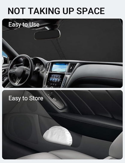 Proadsy 2026 Upgrade Front Windshield Sun Shade Foldable Sunshade Protector Custom Fit 2014-2024 Infiniti Q50 Sedan Accessories