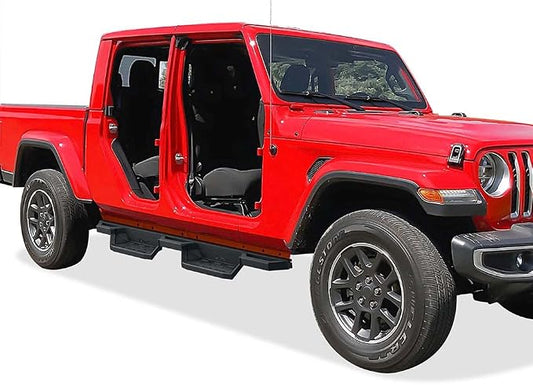 APS Stainless Steel Pocket Steps Running Boards Side Bars Compatible with Jeep Gladiator 2020-2026 Crew Cab