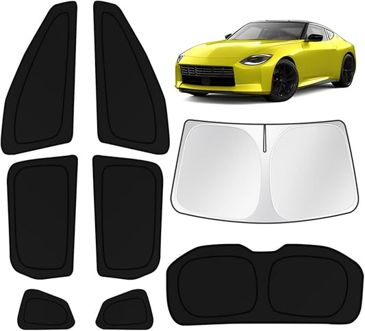 KUST Car Window Shades for Nissan Rogue 2021-2025 2026 Windshield Sun Shade Side Window Cover UV Block Privacy Protection Accessories for Camping Blackout Rear Back Full Set 8PCS