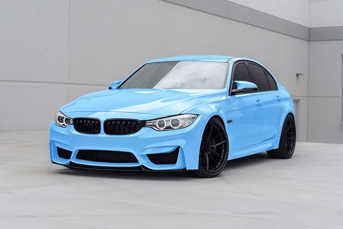 60"x240" (5FTx20FT) PPF Paint Protection Film Gloss Light Blue Self Healing Auto Bra Vinyl Wrap Invisible Scratches Shield Sheet DIY with Tool Kit