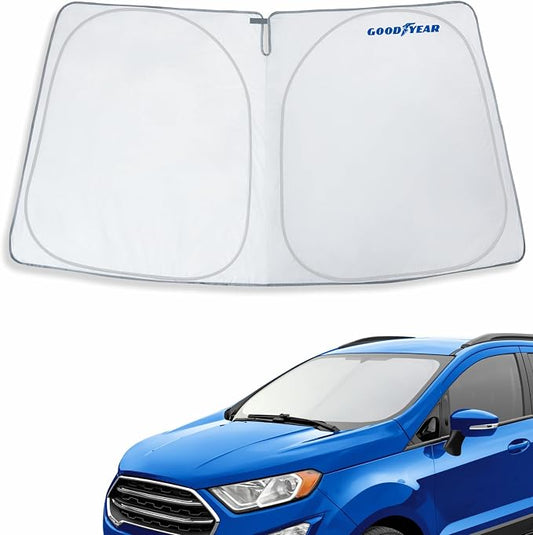 Goodyear Foldable Windshield Sunshade for Ford EcoSport 2018-2022, SUV car Accessories, Sunshade Cover, Sun Shade Car Windshield, Window Sun Blocker - GY008272