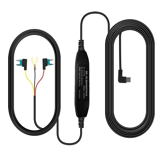 Aprilboy Type-C Hardwire Kit for 2 Channel Dash Cams with Fuse Taps and Installation Tools, 12V-30V to DC 5V 2.5A Car Dash Step-Down Cable-11ft
