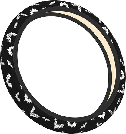 Halloween Bats Steering Wheel Cover for Women & Men – Universal 15 Inch Car Accessories, Non-Slip & Stylish Design, Fits Most Cars, SUVs, and Auto
