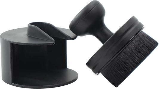 VIKING Tire Shine Applicator Brush, Automotive Tire Dressing Applicator Brush, Storage Stand Included for Detailing and Car Wash Kit, Black, 2.3 Inch Diameter