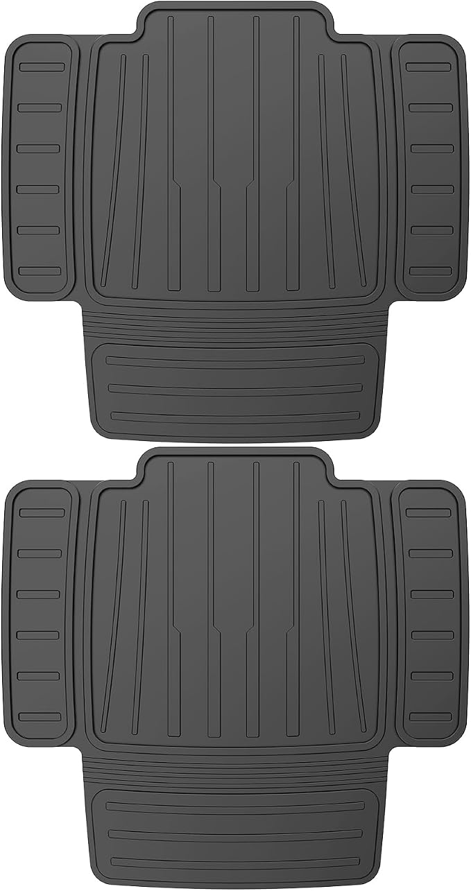 insefocc TPE Car Seat Protector for Child Car Seat, Waterproof Anti‑Slip No Imprints Car Seat Cover, Universal Booster Seat Protector for Baby & Pet, BPA‑Free Under Seat Car Mat（Black 2pc）