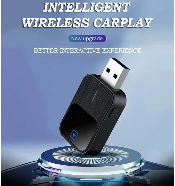 Wireless Carplay Adapter for Mercedes Benz GLE AMG 43 53 63 63S 2018-2022 2023 2024 2025 2026, Plug and Play Car Play Wireless Adapter, 2 in 1 CarPlay Accessories, Auto Reconnect