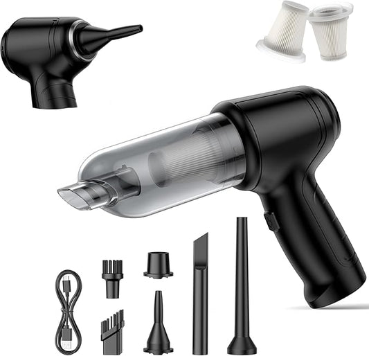 Handheld Car Vacuum Cleaner Cordless 15000Pa Wet/Dry 120W High Power with Complete Accessory Kit for Cars, Pet Hair, Home & Office Black