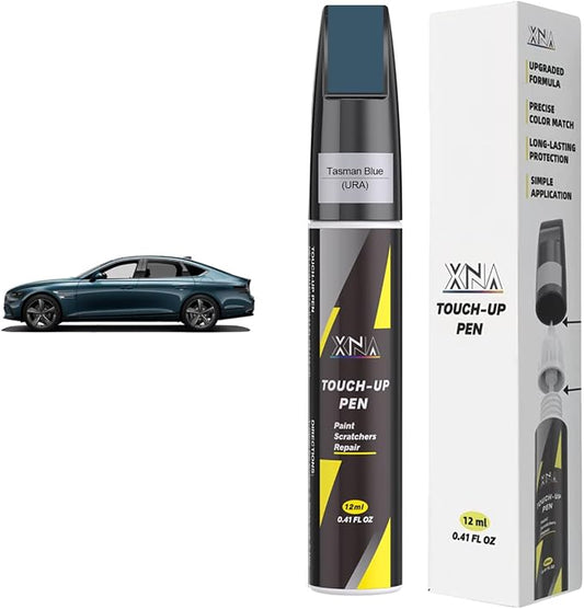 XNA Tasman Blue(URA) for Genesis Touch Up Paint, Car Scratch Remover for Nicks and Chips Repair, 2-In-1 Quick & Easy Fix Car Scratch Repair Kit with Exact Color-Matched