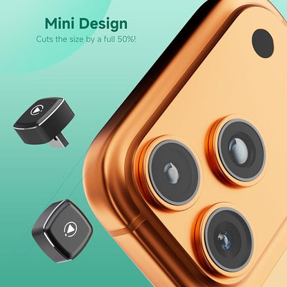 M1 Wireless CarPlay Android Auto Adapter, 2-in-1 Wired to Wireless Dongle, Aluminum Alloy & Glass Build, Mini Cable-Free Design, Dual 5G WiFi 6 for Cars with Factory Wired CP & AA