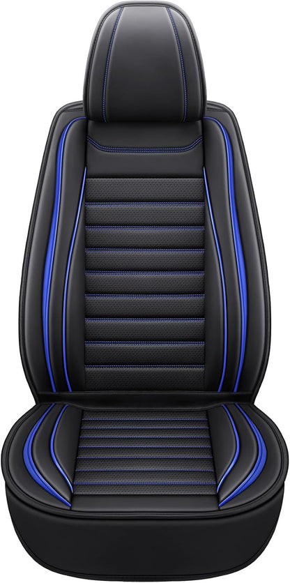 MINGBRON Leather Car Seat Covers Full Set, Universal Faux Leather Car Seat Covers 5 Seats, Automotive Seat Covers for Most Sedans SUVs Trucks, Front and Rear Seat Covers