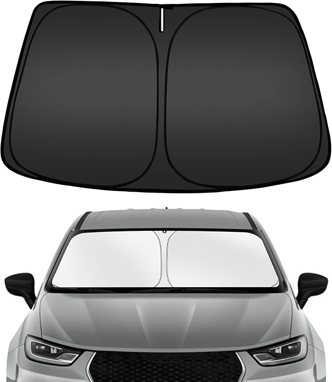 ARISMOTOR Windshield Sun Shade for Chrysler Pacifica Minivan 2017-2025 2026, Custom Fit Foldable Front Window Sunshade Sun Visor Protector, Block UV Rays Keep Your Car Cooler