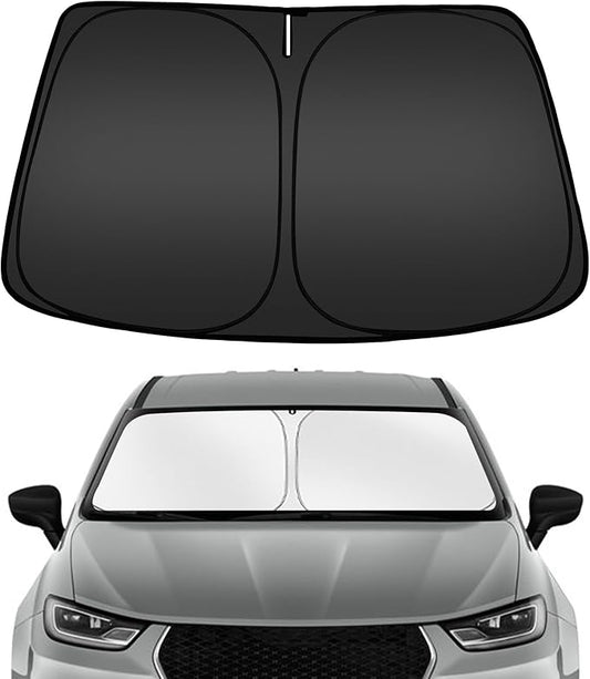 ARISMOTOR Windshield Sun Shade for Chrysler Pacifica Minivan 2017-2025 2026, Custom Fit Foldable Front Window Sunshade Sun Visor Protector, Block UV Rays Keep Your Car Cooler