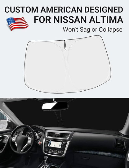 Proadsy 2026 Upgrade Front Windshield Sun Shade Foldable Sunshade Protector Custom Fit 2013-2018 Nissan Altima Accessories