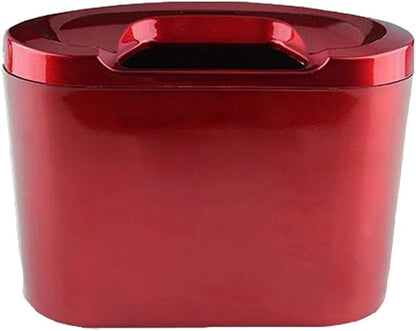 Yolu Car Auto Trash Can Plastic Bins Car Trash Bags Hanging Universal Traveling Portable Vehicle Trash Rubbish Bin Car Garbage Can Waterproof Non-Slip Rubber Trash Bins for Office Bathroom Red