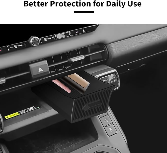 Silicone Center Console Organizer Compatible for Toyota RAV4 2026 Accessories Stable Installation Upper Cubby Drawer Silicone Under Screen Storage Box