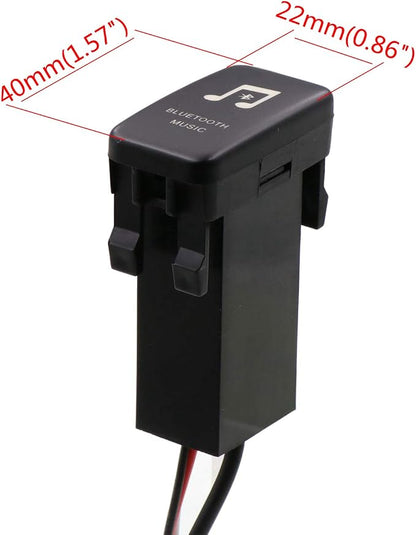 Timloon Car Bluetooth Music Adapter Module Panel Installation AUX Output Use for Toyota Hilux VIGO,Coaster,Corolla ex,Yaris,Reiz