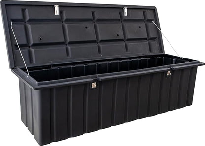 Buyers Products 1712260 Black Poly All-Purpose Storage Chest , 18.8 cu. ft, Made In The USA, Dent-Resistant Lockable Storage Box for Truck, Trailer, Dock, or Deck, High-Density Polyethylene