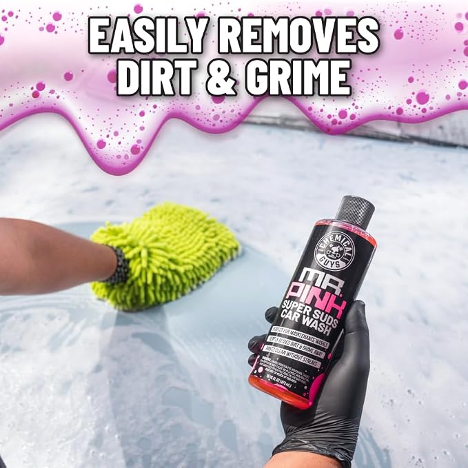 Chemical Guys Mr. Pink Foaming Car Wash Soap (Works with Foam Cannons, Foam Guns or Bucket Washes) Safe for Cars, Trucks, Motorcycles, RVs and More, Candy Scent, Extra Large Size 32 fl oz - CWS_402_32