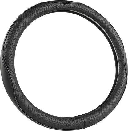 West Llama Customized Auto Car Steering Wheel Cover for Dodge RAM 1500 2500 3500, 15.5-16 inch (Black-Large Size)