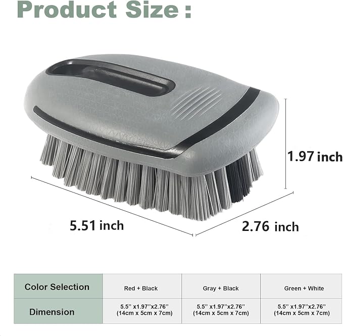Cleaning Brush, Carpet Brush ，for Car Interior and Home, Couch (Gray)