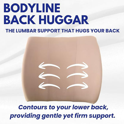 Thin Ergonomic Bucket Seat Lower Lumbar Back Support Pillow Cushion for Office Chair, Car, Truck, Wheelchair, Gaming Chair and Recliner for Pain Relief Made in USA Beige