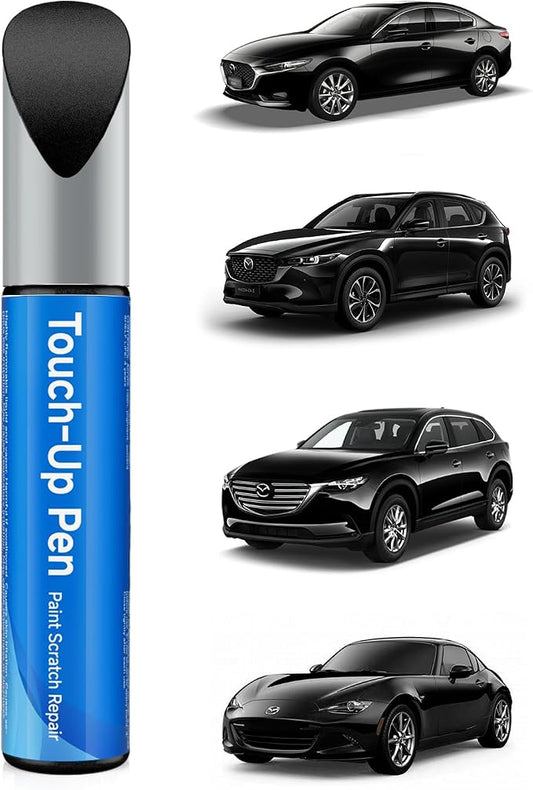 41W Jet Black Pearl Touch Up Paint Compatible with Mazda Exact Match Touch Up Paint Car Scratch Repair