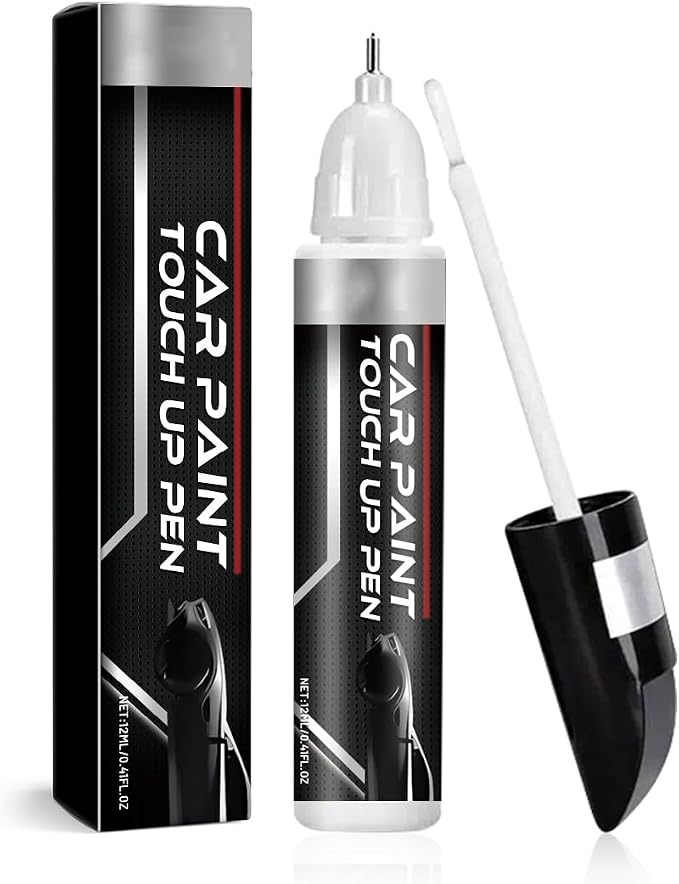 White Car Touch Up Paint Pen, Color Accurate Car Scratch Repair for Cars, 2-in-1 Auto Paint Scratch Remover, Fast Dry, Easy to Use, Long Lasting, Universal for Most Vehicles
