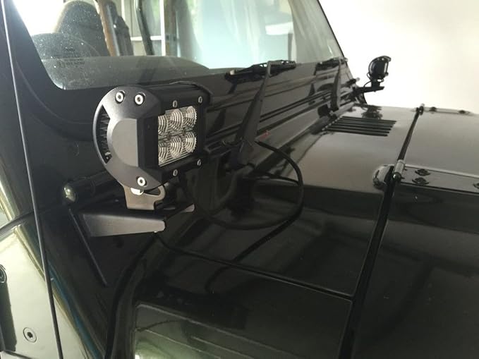 Willpower 2x18w 4 inch Flood LED Work Light Bar for Truck Car ATV SUV 4X4 Jeep Truck Driving Lamp
