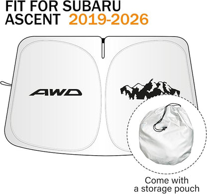 for Subaru Ascent Sun Shade 2019-2025 2026, Car Front Window Covers Sun Visor Protector, Foldable Blocks UV Rays Windshield Sunshade for Subaru Ascent Accessories